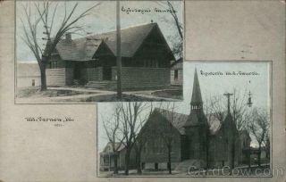 1912 Mount Vernon,  Il Episcopal Church Jefferson County Illinois Postcard Vintage