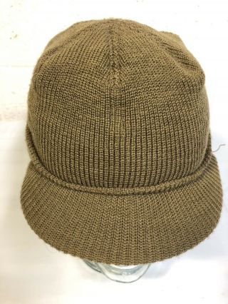 Ww2 Us Army Od Wool Jeep Hat Cap Winter Helmet Liner Military Knit Cold
