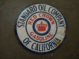 Porcelain Standard Oil Company Enamel Sign Size 10 " Inches