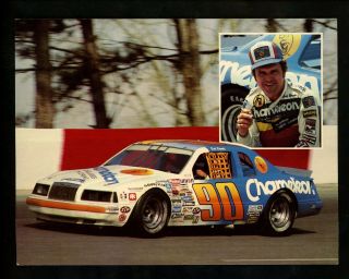 Car Auto Racing Oversized Postcard Nascar Dick Brooks Chameleon Sunglasses 1984