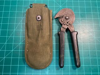 M 1938 Large Head Wire Cutters With Pouch (hkp 1943 Usmc)