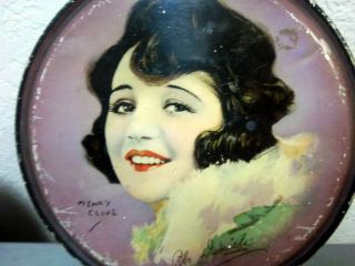 Vintage 1920s beautebox tin by Canco,  woman,  Henry Clive,  Bebe Daniels 2
