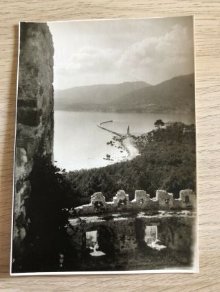 Old Real Photo Postcard Rppc Lesbos Mytilene Μυτιλήνη View From Castle Greece