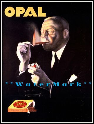 Opal Cigars 1930 Vintage Poster Print Retro Style Art - Buy 3 Get 1