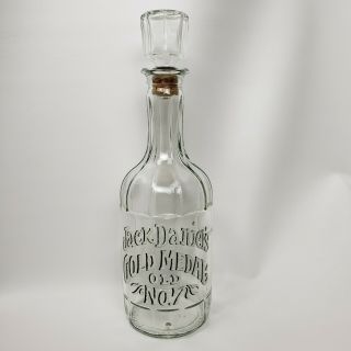 Vintage Jack Daniels Gold Medal Old No.  7 Decanter Bottle Advertising Liquor