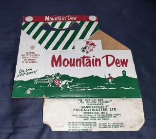 Canadian Yahoo Mountain Dew Acl Returnable 10oz Bottle Carrier Cond