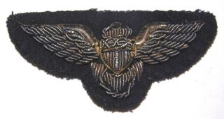 Ww2 Us Navy / Marine Corps Bullion Pilot Wing - Off Uniform