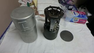U.  S.  Wwii 1941 American Pocket Stove With 1945 Case.