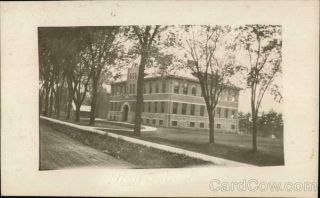 1910 Rppc Mount Carroll,  Il Old High School Building Illinois Real Photo Postcard