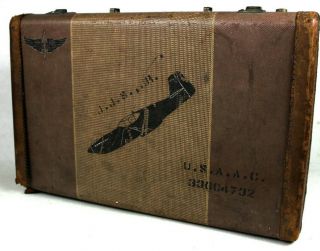Ww2 Us Army Air Forces Corps Usaaf Aaf Ac Identified Suitcase Suit Case Bag P - 51