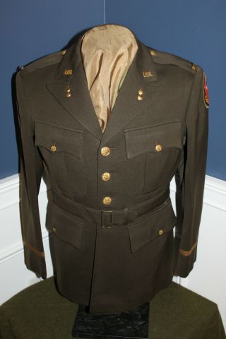 Ww2 U.  S.  Army Ord.  Officers Eto Patched Uniform Jacket,  Named & 1943 D.