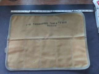 Us Army Military D1888 Canvas Tool Roll M - 1