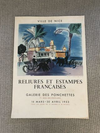 1953 Raoul Dufy French Poster “le Casino De La Jetée