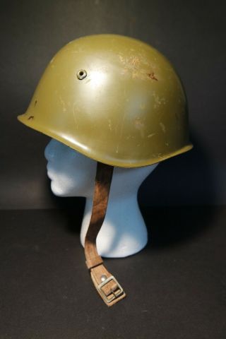 Authentic WW2 Italian Military M33 Helmet With Leather Liner 3