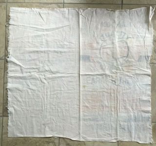 Vintage Empty Farm Bureau Feed Sack Fabric 100 Lb Muslin Bag