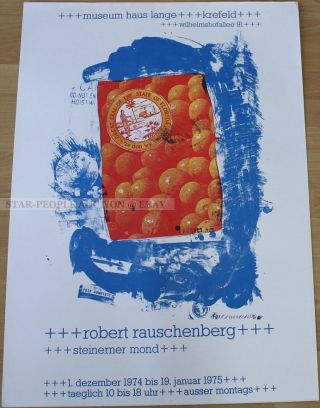 German Exhibition Poster 1974 - Robert Rauschenberg - Stoned Moon Series Art
