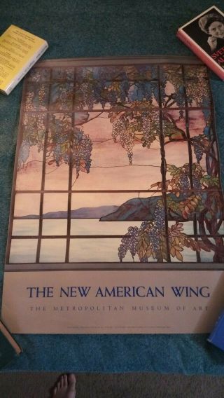 Metropolitan Museum Of Art Exhibit Poster,  " American Wing " Tiffany Studio
