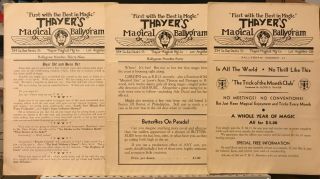 20 Thayer ' s Magical Ballygrams 1930s Published by Thayer Magical Mfg Los Angeles 3
