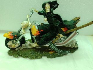 Grimm Reaper Riding Motorcycle Figurine