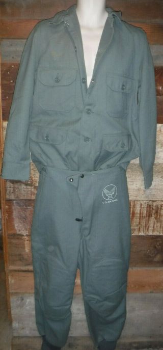Vintage Post Wwii Us Air Force Type A - 1b Wool Shirt & Trousers Type E - 1b Usaf
