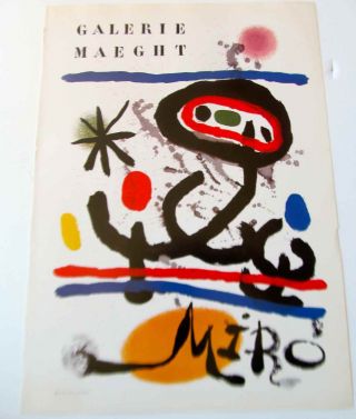 Joan Miro Galarie Maeght Exhibition Mini Poster Offset Litho Unsigned 16x11 Pp