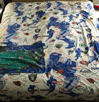 The Bibb Company Nfl Football Twin Flat Sheet Pillowcase Kansas City 49ers Bears