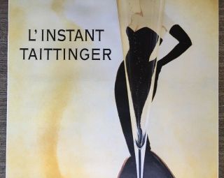 L’Instant Taittinger Vintage Poster Grace Kelly French Fashion Champagne Canvas 3