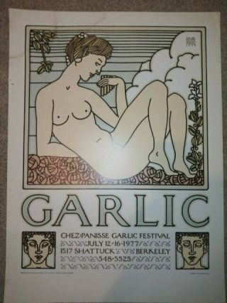 David Lance Goines Garlic Festival,  Nude Print Lithograph