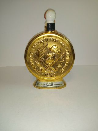 1973 Gold 32nd Bing Crosby National Pro - Am Tournament Jim Beam Whiskey Decanter
