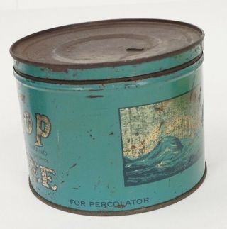 Vintage 1930 ' s Tip Top Coffee Tin Advertising Collectible 2
