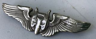 Ww2 Us Army Air Force Wing Gunner Theater Made Sand Cast Pin Back