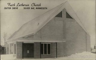 Rppc Silver Bay,  Mn Faith Lutheran Church Lake County Minnesota Grogan Photo Co.