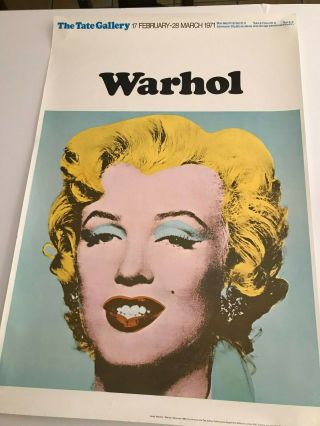 Andy Warhol,  Marilyn 1964,  Art Exhibition Poster,  Tate Gallery 1971