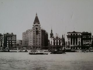 1930s Old China Chinese Real Photo Postcard Rppc Shanghai Bund Buildings
