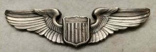 Sterling Wwii Us Army Air Corp Pilot Wings 3 " Pin Back