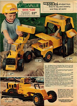1974 Advert 6 Page Tonka Toy Trucks Mighty Dump Loadmaster Crane Camper Mini