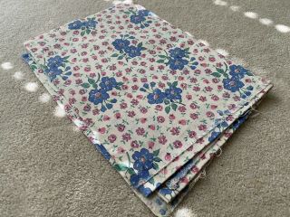 Whole Vintage Feedsack.  Cute Pink And Blue Floral