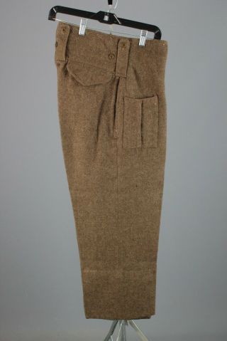 Men ' s NOS 1945 WWII Canadian Army Battle Dress Pants 32W Sz 11 WW2 Wool Trousers 3