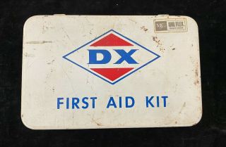 Vintage Dx Gas & Oil Advertising First Aid Kit