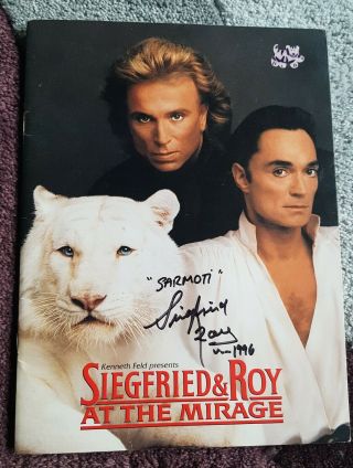 Siegfried And Roy At The Mirage Signed Programme