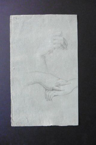 Italian - Bolognese School 18thc - Fine Studies Hands - Charcoal Drawing
