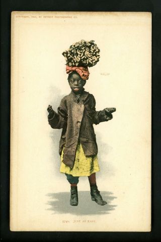 Black Americana Postcard Child Comic 1902 Detroit Photographic Co.  5740