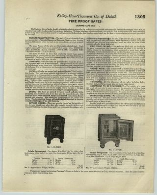 1920 Paper Ad 5 Pg Schwab Safe Co Floor Safes 29 80 80c 1 10 100 130 150
