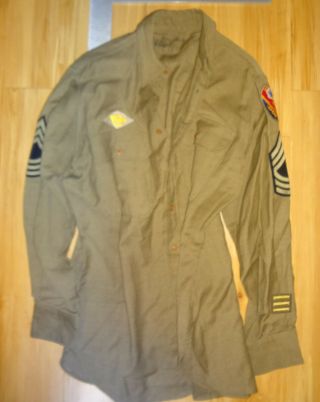 WW2 Ike Jacket & Shirt Master Serg ETO Advanced Base 36R 2