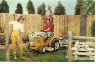 Vintage Unposted International Cub Cadet Lawn Garden Tractor Xograph 3d Postcard