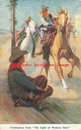 Advertising Postcard,  Zane Grey Book Light Of Western Stars,  Cowboys,  Buffalo Ny