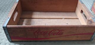 Vintage Red Wooden Wood Coca - Cola Coke Soda Crate No Dividers 1970 