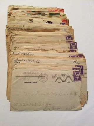 Wwll /world War 2 1940s Soldier Letters To/from Home 90 Letters W/covers Stamps