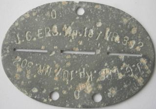 German Soldier Dog Tag Wehrmacht Wwii Germany Ww2 Eastern Front Metal Mark