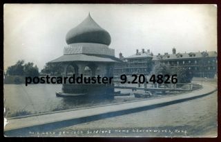 4826 - Leavenworth Kansas 1910s Lake Gennett Soldiers Home.  Real Photo Postcard
